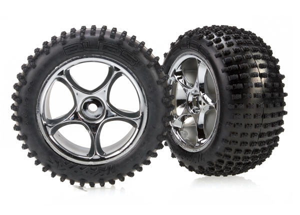 TRAXXAS Alias 2.2in Pin Tyres on Tracer Chrome Wheel Rear 2pcs - 2470R