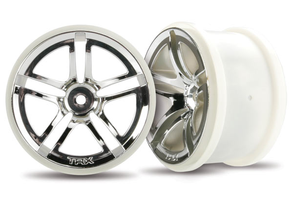 TRAXXAS Twin Spoke 2.8in Chrome Wheels 2pcs - 3774