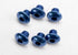 TRAXXAS 4x4mm Hex Drive Button Head Blue Aluminium Screws 6pcs - 3940