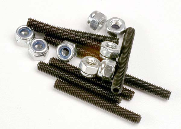 TRAXXAS 3x25mm Grub Screws w/ 3mm Nyloc Nuts - 3962