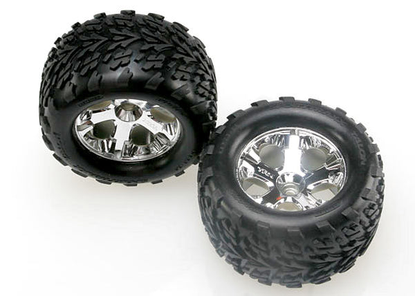 TRAXXAS Talon Tyres On 2.8in All-Star Chrome Wheels 2pcs - 4171