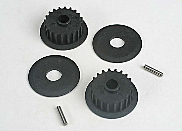 TRAXXAS 20 Groove Middle Pulleys w/ Flanges & Pins 2sets - 4895