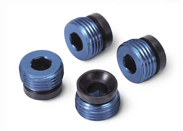 TRAXXAS Pivot Ball Retainer Caps 6061-T6 Blue Aluminium 4pcs - 4934X