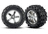 TRAXXAS Maxx 3.8in All Terrain Tyres on 5-Spoke Chrome Wheels 14mm Hex 2pcs - 4973R