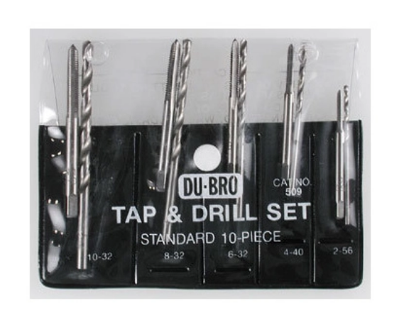 DUBRO UNC/ UNF Tap & Drill Set 10pcs - DBR509