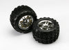 TRAXXAS Talon 3.8in All Terrain Tyres on Chrome Split Spoke Wheels 17mm Hex 2pcs - 5174R