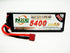 NXE 5400mah 7.4v 50c Lipo Battery Hard Case - 5400HC502SDEAN