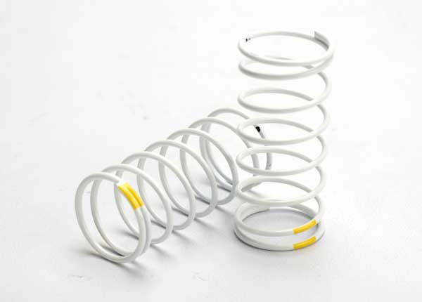 TRAXXAS GTR Shock Springs Front 0.7 Yellow Rate White Finish 2pcs - 5427