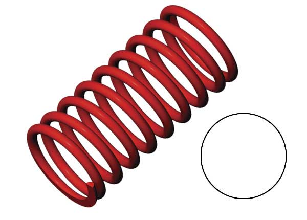 TRAXXAS GTR Shock Springs Front 2.9 White Rate Red Finish 2pcs - 5436