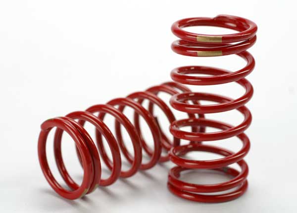 TRAXXAS GTR Shock Springs Front 3.8 Gold Rate Red Finish 2pcs - 5439