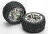 TRAXXAS Victory 2.8in V-Pin Tyres on Chrome Split Spoke Wheels Rear 2pcs - 5573