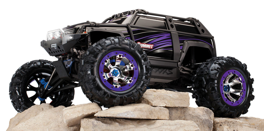 TRAXXAS SUMMIT 1:8 4WD MONSTER TRUCK Purple with TQi 2.4GHz Bluetooth Radio  and Titan 775 Brushed Motor - 56076-4PRPL
