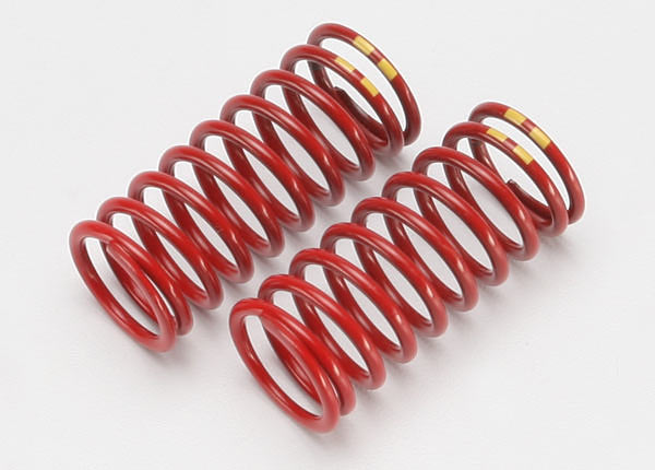 TRAXXAS GTR Shock Springs 4.9 Dbl Yellow Rate Red Finish 2pcs - 5648