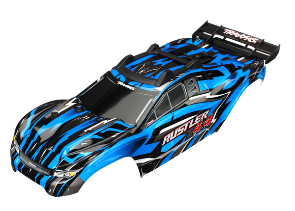 TRAXXAS Blue Painted Body Shell w/ Cage Frame suit Rustler 4wd - 6718X