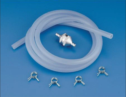 DUBRO 1/8x3ft Silicone Fuel Tube w/ Inline Filter & 4xTube Clips - DBR681