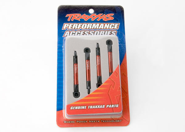 TRAXXAS 1:16 Push Rod Set Red Aluminium w/ Rod Ends 4pcs - 7018X