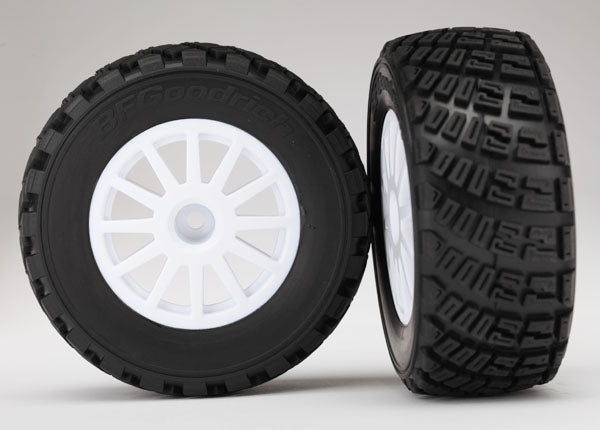 TRAXXAS SCT S1 Gravel Pattern Tyres on White 12-Spoke Wheels 2pcs - 7473R