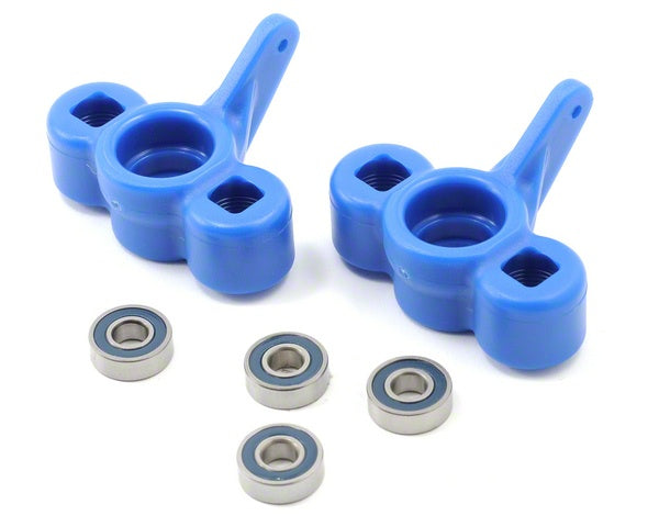 RPM T/E Maxx Axle Carriers/Steering Blocks w/Bearing- Blue 80035