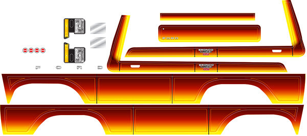 TRAXXAS Decal Sheet Sunset Trims suit 1979 Bronco - 8078