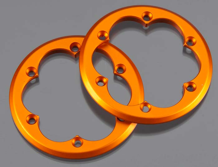 AXIAL 2.2in Machined Aluminium Beadlock Orange suit RR10/ Wraith - AX8132