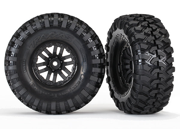TRAXXAS Canyon Trail Tyres on 1.9in TRX-4 Black Wheels 2pcs - 8272