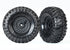 TRAXXAS Canyon Trail Tyres on 1.9in Tactical Black Wheels 2pcs - 8273