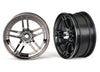 TRAXXAS Wheels 1.9in Front Split Spoke Black Chrome 2pcs - 8371