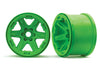 TRAXXAS Wheels 3.8in 6-Spoke Green 17mm 2pcs - 8671G