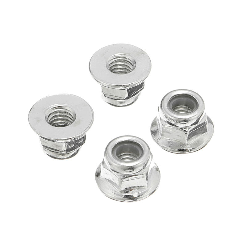 TRC 1:10 4mm Flanged Nyloc Wheel Nuts 4pcs - 9125-WJ02