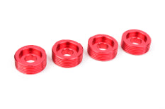 TEAM CORALLY Pillow Ball Cap Nut Red Aluminium 4pcs - C-00180-117