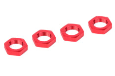 TEAM CORALLY 17mm Wheel Nuts Red 6061-T6 Aluminium 4pcs - C-00180-230