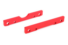 TEAM CORALLY Fr Suspension Arm Mount Set Red Aluminium 2pcs - C-00180-240