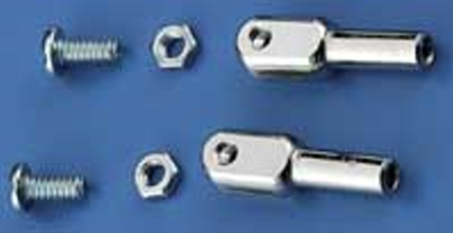 DUBRO 4-40 Threaded Steel Rod Ends 2pcs - DBR302