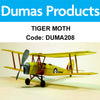 DUMAS Tiger Moth Rubber Band Plane Walnut Scale 17.5in Wingspan - DUMA208