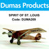 DUMAS Spirit of St. Louis Rubber Band Plane Walnut Scale 17.5in Wingspan - DUMA209