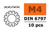 Locking washer, M4, Galvanized Steel (10pcs) GF-0155-003