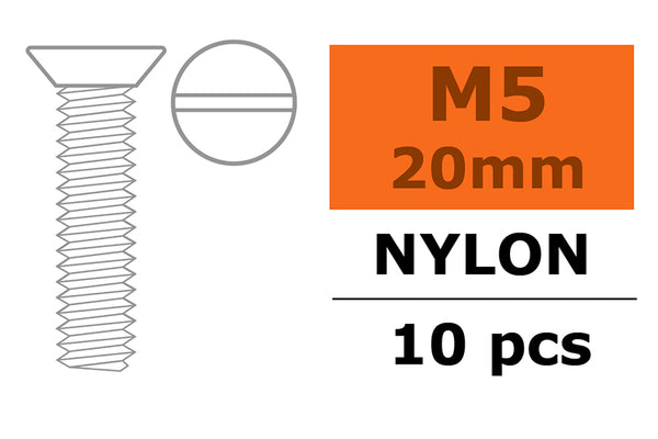 Countersunk screw, M5X20, Nylon (5pcs) GF-0311-012
