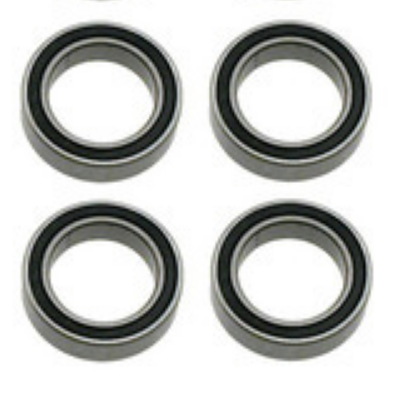 HOBAO 10x15x4mm Rubber Sealed Bearings 4pcs - HB-224066