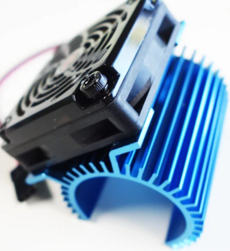 HOBBYWING 1:10 Heatsink & Fan 36mmD x 65mmL Blue Aluminium - HW86080120