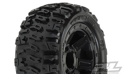 PROLINE 1:16 Trencher 2.2in M2 Tyres on Desperado Black Wheels for E-Revo 2pcs - PRO119411