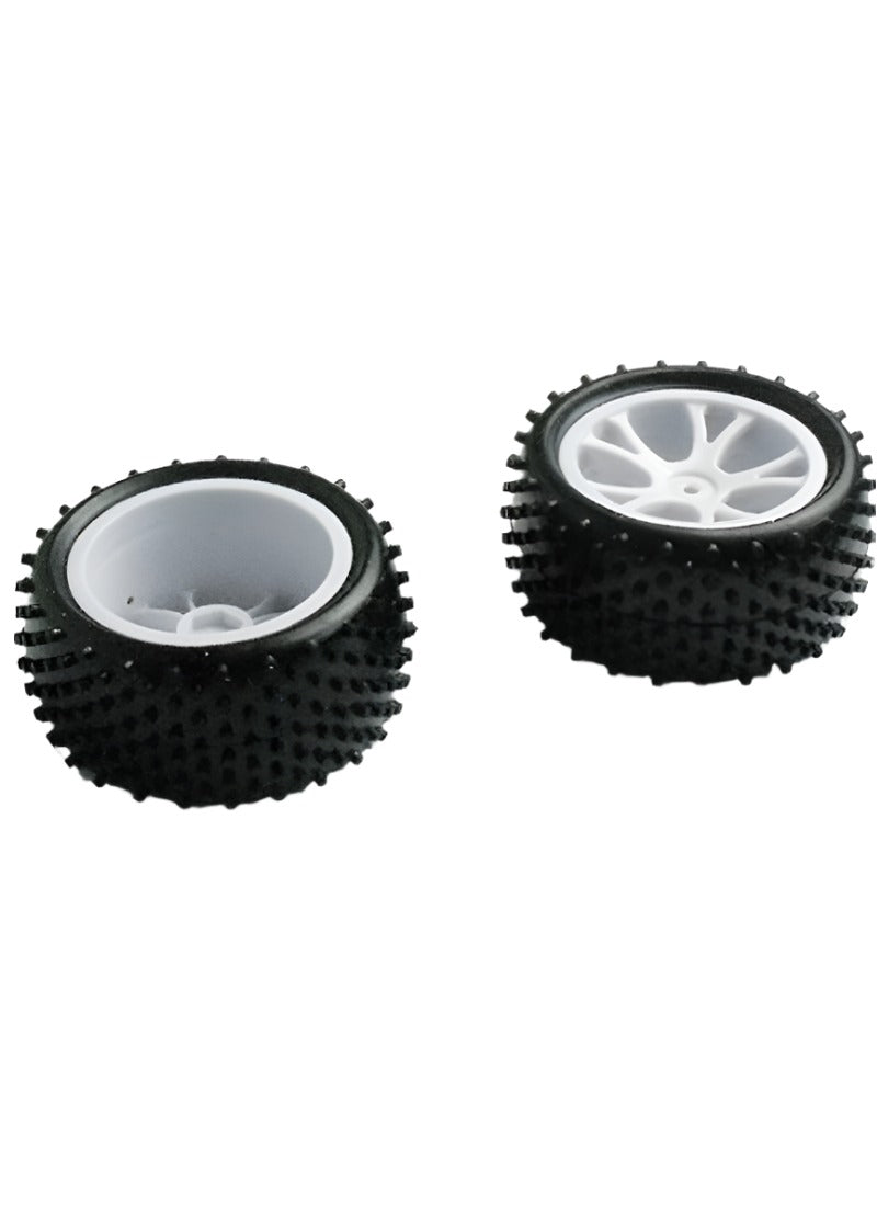 RIVERHOBBY Rr Pin Tyre on White Wheel suit Spirit/ Vantage 2pcs FTX-6301W - RH-10301W