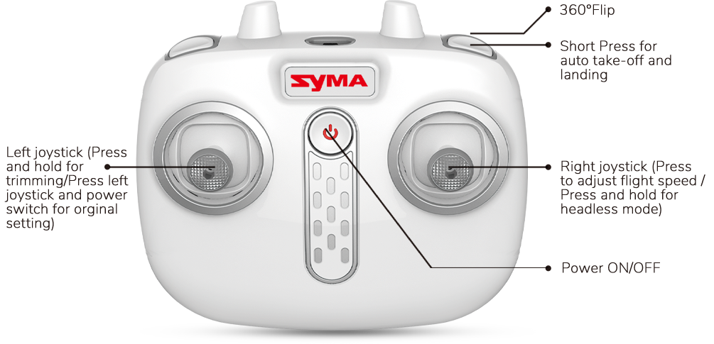 SYMA X26 Gesture/RC Quad with Collision Sensors transmitter - SYM-X26