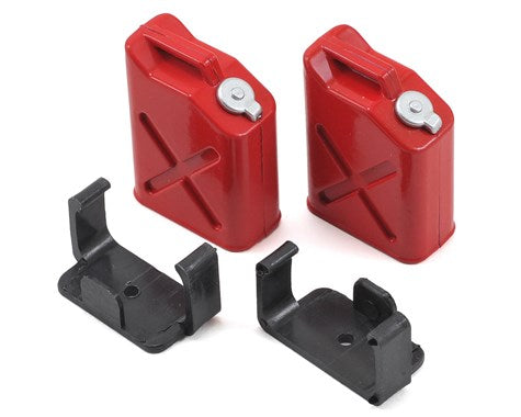 YEAH RACING 1:10 Red Jerry Cans w/ Mounts 2pcs/ea - YEA-YA-0355
