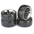 ABSIMA 1:10 Ribbed Drift Tyre on Black/ Chrome Wheels 4pcs - AB2510040