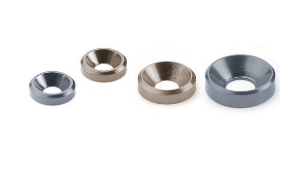 ANSMANN 5mm Countersunk Cup Washers Silver Alum.10pcs - C203000132