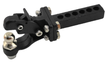 RCT Aluminum Trailer Drop Hitch Receiver Towball for 1/10 RC Cars L: 55mm, 25g RTSM01001A: Black RTSM01001B: Silver - RCTSM01001A