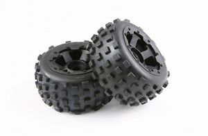 ROVAN 4.7/5.5 Rr MX Knobby Tyres on Black Wheels w/ HD Beadlock 2pcs - ROV-850382