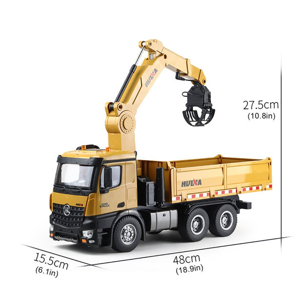 HUINA 1:14 9ch Dump Truck with Arm Loader with Radio, Battery and Charger - SFMHN1575