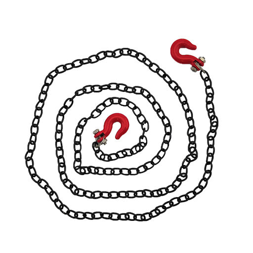 RCT 1:10 RC Crawler Accessories Tow Chain with Trailer Hook - Black Chain - RCTEL01019B