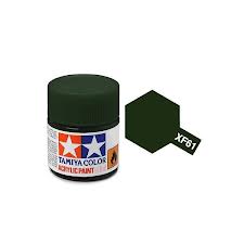 TAMIYA XF-61 Dark Green Mini Acrylic 10ml - 81761